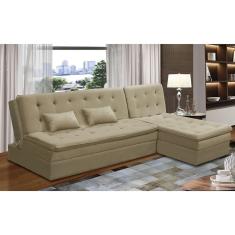 Imagem de Sofá Cama 1 e 2 Lugares Natalia Suede Capuccino Madelina Decor
