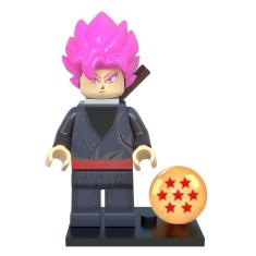 Imagem de Boneco Blocos De Montar Black Goku Cabelo Rosa Dragon Ball