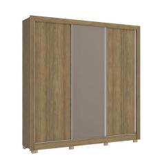 Imagem de Guarda Roupa Casal 3 Portas De Correr Com 2 Gavetas E Pés 223cm Cb03m5
