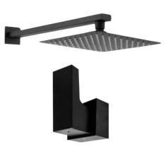 Imagem de Chuveiro Piscina Chuveirão 20x20 Alavanca Base Docol Preto  - Montelar