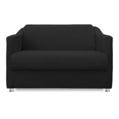 Imagem de Namoradeira Tilla Decorativa 2 Lugares Suede Preto - Neros Interiores