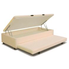 Imagem de Cama Box SOLTEIRO Universal 3 Em 1 Bege - 088x188