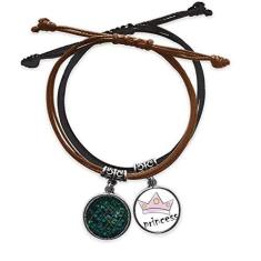 Imagem de DIYthinker Pulseira Dewdrop Leaf Plant Nature Picture com corrente de mão e pulseira de princesa de couro