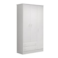 Imagem de Guarda Roupa Infantil 3 Portas e 2 Gavetas Brilhar Q01 Branco - Amarena Móveis