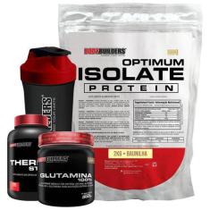 Imagem de Kit Optimum Isolate Protein 2Kg + Thermo Start 100 Cápsulas + Glutamin