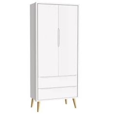 Imagem de Guarda Roupa Infantil Theo 2 Portas Com P s Madeira Natural -