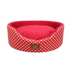 Imagem de Cama Fábrica Pet Oval Unic Vermelho Para Cães E Gatos - Tamanho G