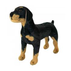 Imagem de Cachorro De Pelúcia Realista Rottweiler Preto 55 Cm