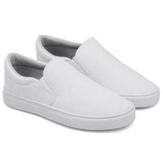 Imagem de Tênis Iate Slip On Branco Calce Fácil Hype Shoes - Linha Enfermagem - 