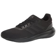 Imagem de adidas Tênis masculino Run Falcon 3.0, Preto/Preto/Carbono, 42