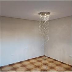 Imagem de Lustre De Cristal Legítimo K9 Espiral Com 2,70 Metros De Altura,Base De Inox Polido Com 40CM De Diâm