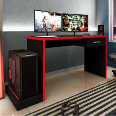 Imagem de Mesa Gamer Escrivaninha 1 Gaveta DRX 9000 Espresso Móveis Preto Black