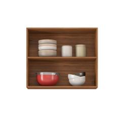 Imagem de Armário De Cozinha Modulado Aéreo Firenze 2 Portas 80cm Amendola/branco - Demóbile