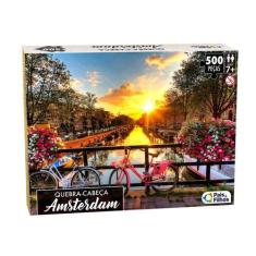 Imagem de Jogo Quebra Cabeça Premium Amsterdam 500 Peças De Montar - Pais E Filh