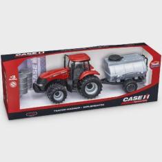 Imagem de Trator Magnum Tanque Brinquedo Miniatura Infantil com Carretinha Usual 487
