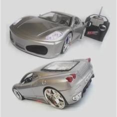 Imagem de Carrinho De Controle Remoto Carro Ferrari F430 Com Led Prata