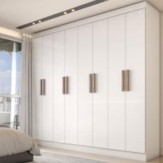 Imagem de Guarda-Roupa Casal Valparaíso 8 Portas 4 Gavetas Branco - Panorama Móveis