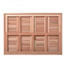 Imagem de Janela Guilhotina Com Ferragem JE821 Esel 120cmx150cmx12cm Marroml