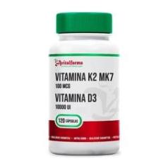 Imagem de Vitamina K2 Mk7 100mcg + Vitamina D3 10000ui 120 Cápsulas