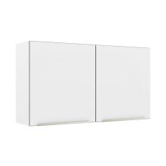 Imagem de Armário Aéreo Madesa Lux 120 cm 2 Portas - Branco/Branco Veludo