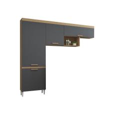 Imagem de Cozinha Naiomi 4 Portas Atacama/Grafite - Aramóveis