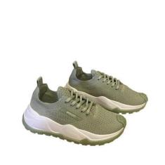 Imagem de Tênis Arezzo Verde Knit Tratorado Amarração-Feminino