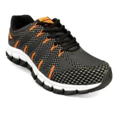 Imagem de Tênis Lets Gel Lets Super Confortável Caminhada  (60985), Preto, Laran