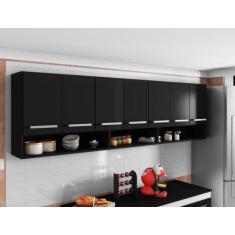 Imagem de Armario Aereo para Cozinha Preto Luxemburgo Brienza Movelaria - Casa M
