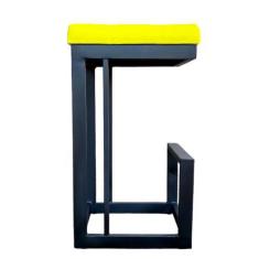 Imagem de Banqueta Londres Base de Ferro Sued Amarelo - D'Classe Decor