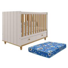 Imagem de Berço Americano Candy com 2 Gavetas e Colchão Physical - Permóbili Baby