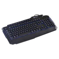 Imagem de TECLADO USB GAMER VX GAMING HERCULES COM MULTIMÍDIA LED 3 CORES CABO USB 1.8 METROS ABNT2 PRETO - GT200 - VINIK