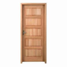 Imagem de Kit Porta Pronta Maciça 210x80cm Eucalipto Direita Pp01 Cruzeiro Portas Nude