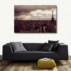 Imagem de Quadro decorativo Paisagem de Paris - Retrô Tela em Tecido