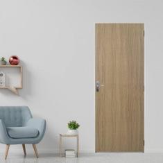 Imagem de Kit Porta De Madeira Lisa 215x85cm Com Batente De A o 6cm A o