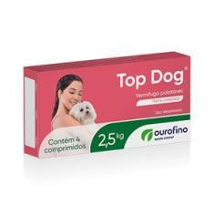 Imagem de Vermifugo Ouro Fino Top Dog Para Cães De Até 2.5 Kg - 4 Comprimidos