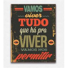 Imagem de Quadro placa decorativa mdf Permita-se