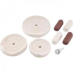 Imagem de Jogo de rodas de pano para polimento com pasta Vonder