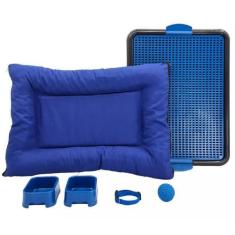 Imagem de Kit Cachorro Gato Cama Caminha Futon Sanitário Brinquedo Pequeno - Sup