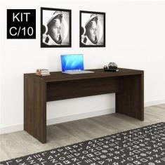 Imagem de Kit 10 Escrivaninhas 163cm Me4109 Rústico