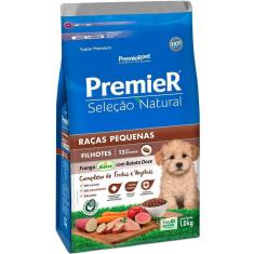 Imagem de Ração Premier Pet Seleção Natural Frango Korin com Batata Doce Cães Filhotes Raças Pequenas - 1 Kg