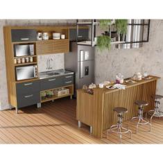 Imagem de Cozinha 6 Peças Princesa Gourmet 100% Mdf Freijó/grafite