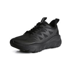 Imagem de Bernal Tênis feminino plataforma grosso moderno caminhada cadarço confortável treino esporte trabalho casual tênis, Preto, 35