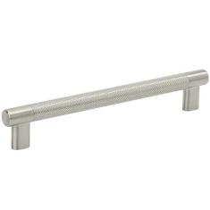 Imagem de Amerock | Puxador de armário de cozinha | Níquel acetinado | 8 pol (203 mm) Centro a Centro | Bronx | 1 pacote | Ferragens para móveis | Alça de armário | Puxador de gaveta de banheiro
