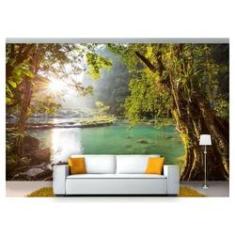Imagem de Papel De Parede Cachoeira Natureza Mata 3D Nch194 3M²