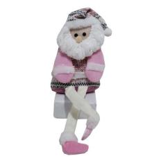 Imagem de Papai Noel Enfeite De Natal Perna Mole Boneco De Neve G 40cm - Targuer