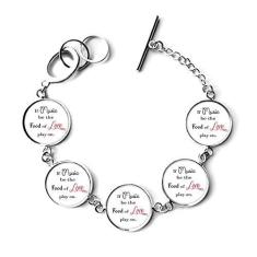 Imagem de DIYthinker Pulseira Shakespeare Music be The Food of Love, bracelete de corrente