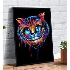 Imagem de Quadro decorativo Poster Gato De Cheshire Colorido Desenho