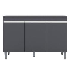 Imagem de Balcão de Pia Cozinha Manu 120 cm Cinza 1988 Sem Tampo ajl Móveis