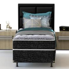 Imagem de Cama Box de Solteiro Probel Guarda Costas Promiddle Espuma D28 60x88x188cm - Branco/Preto