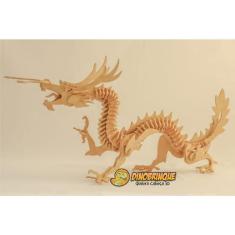Imagem de Quebra Cabeça 3D dragão oriental 149 peças em mdf - dinobrinque